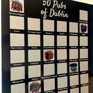 50 Pubs of Dublin - Scratch Off Poster (Silver)